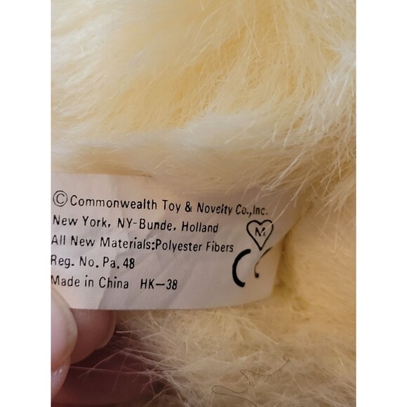 Vintage 8" Commonwealth Plush Ivory/Cream Gorilla With Original Tag - Picture 4 of 5